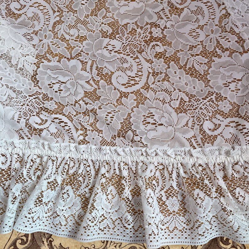 Vintage Jcpenney Lace Waterfall Valance Curtains Set 80s 3 Etsy Australia