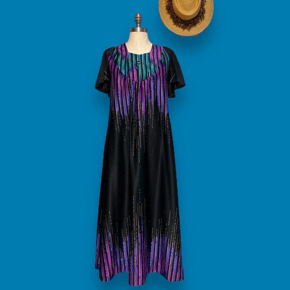 McInerny Hawaii Tropicana 1970s Dress Muumuu Mod … - image 1