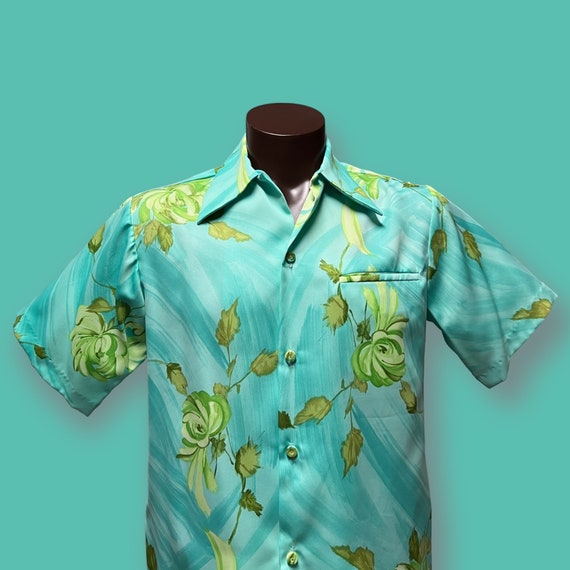 Vintage Mens Sears Hawaiian Fashions Aloha Shirt,… - image 9