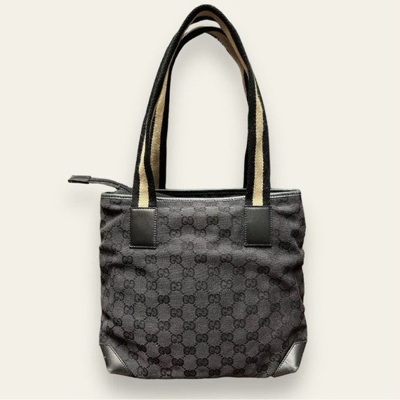 Gucci Canvas Leather GG Tote Bag Authentic - image 3
