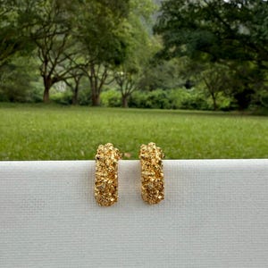 Vintage Nina Ricci Clip On Earrings 22kt Gold Plated Signed Designer