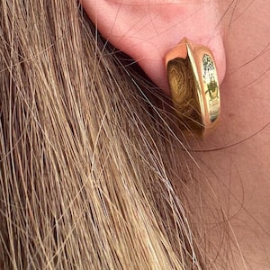 Vintage authentische YSL Yves Saint Laurent goldfarbene Ohrclips