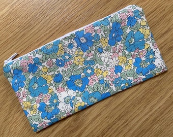 Handmade Pencil Case Make-Up Case Glasses Case Made Using Liberty of London Cosmos Bloom Fabric
