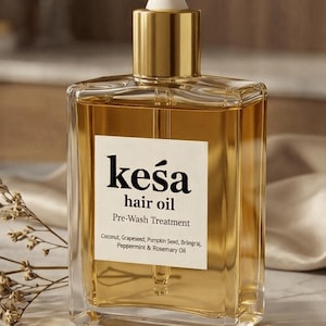 Keśa Hair Growth Oil Designed for Weight Loss-Related Hair Loss with DHT Blockers