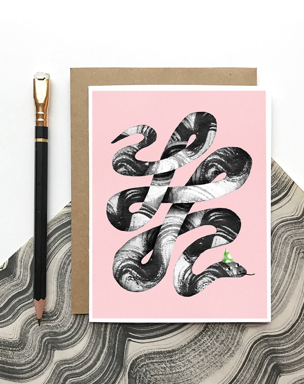 Snake Birthday Card Party Snake Funny Birthday Card Etsy