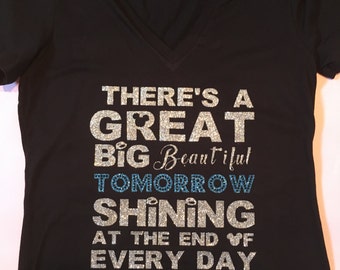 Disney Womens Shirt - There's a great big beautiful tomorrow