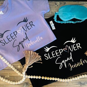 Sleepover Squad Shirt / Girls Sleepover Party / Sleepover Party / Birthday Party / Party Favor / Girl Squad / Sleepover / T-Shirt / Mom