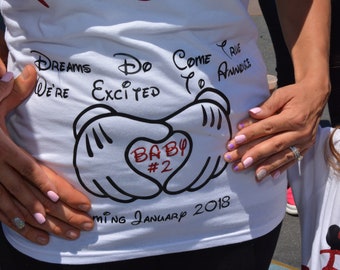 Disney Baby Announcement Shirt / Personalized Pregnancy Announcement