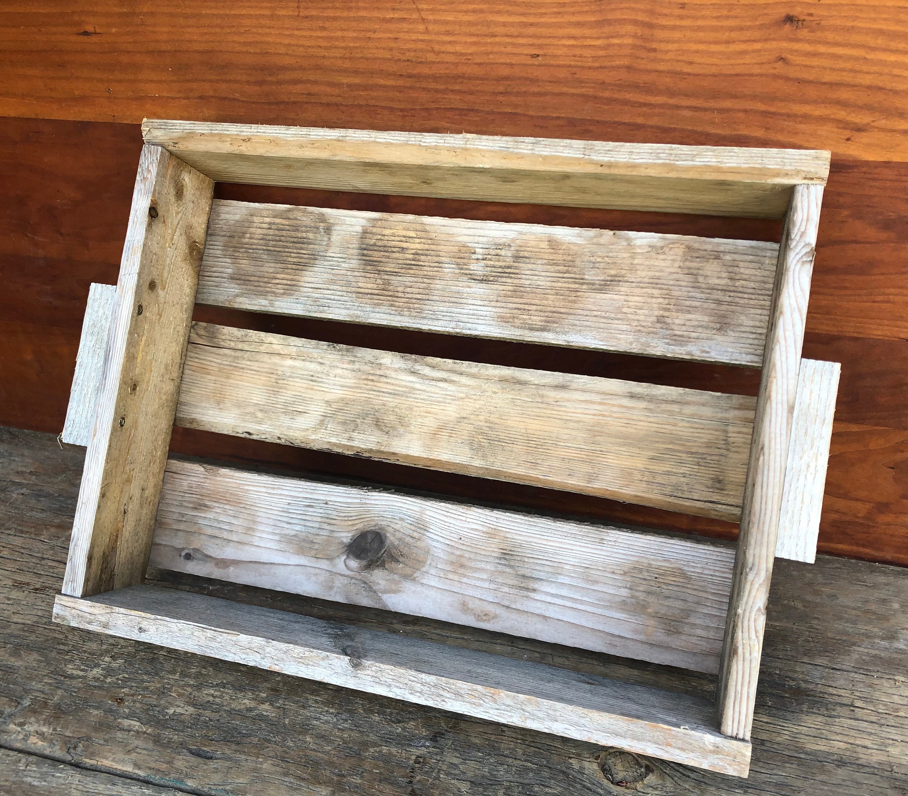 Caja rústica de jardín de madera hecha de madera recuperada | Etsy