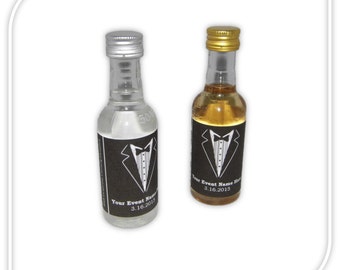Custom Tuxedo Labels for Mini Liquor Bottles (10)