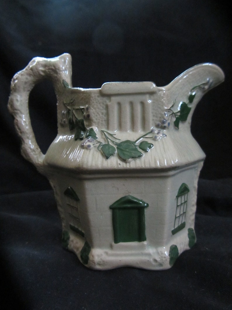 Antique 19th Century English Drabware Ivy Cottage House Etsy