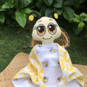 Girl Bee Lovey Baby Blanket