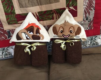 lion king hooded towel