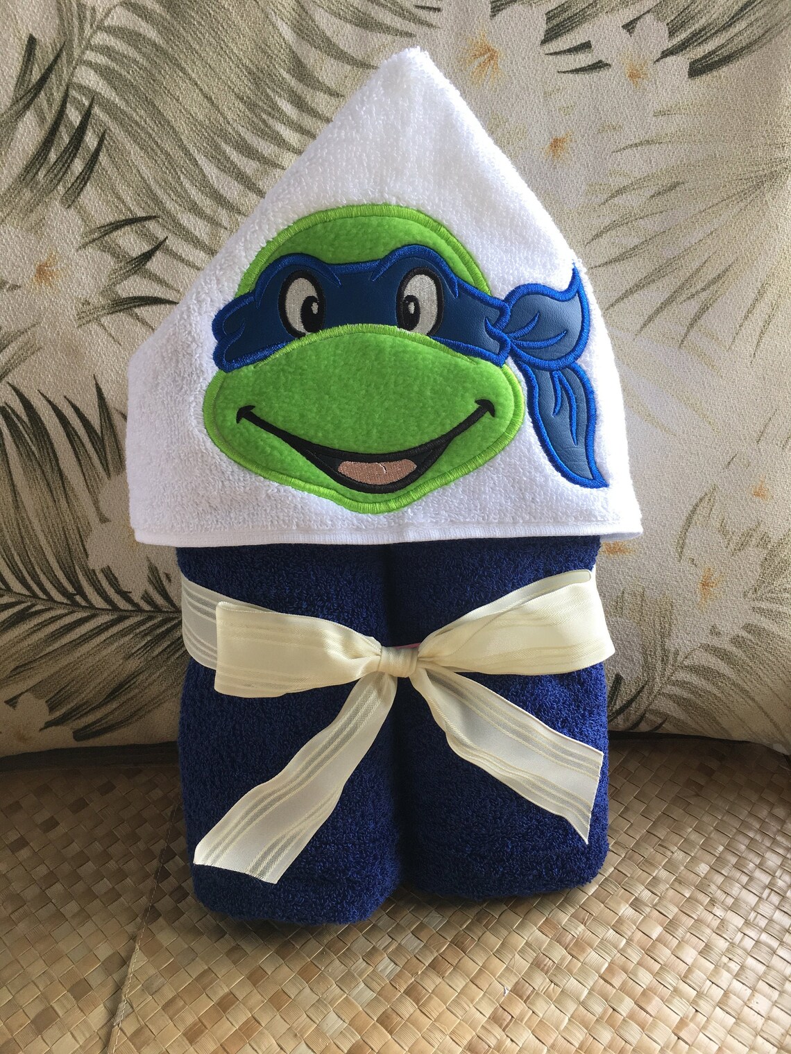 Hooded Towel With Hand Pockets Turtle Hooded Towel Peeker Bath Etsy