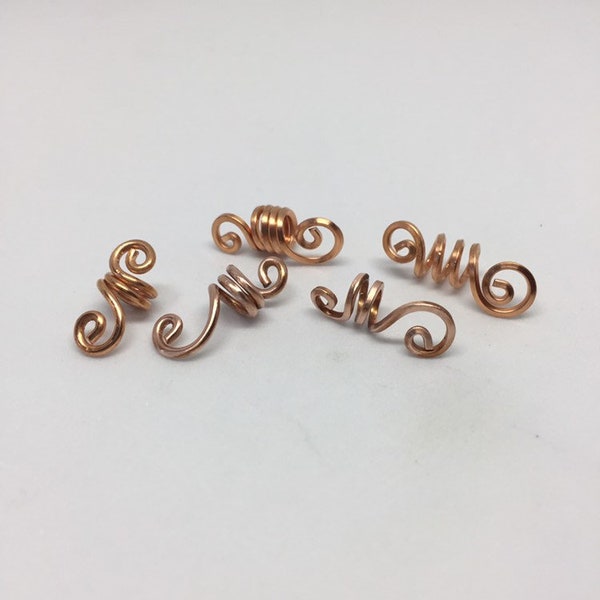 Copper hair cuffs, Simple hair cuffs, Loc Jewelry, Braid cuffs, Hair cuffs assortment, Loc cuffs, Copper braid jewelry, Hair accessories