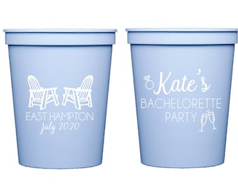 Bachelorette cups, Personalized bachelorette party cups, Bachelorette favor, Lake trip cup, Lake bachelorette cup, Personalized plastic cups