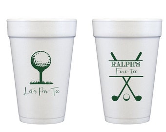 Golf 40th birthday cups, Lets par tee, Fore tee birthday, Golf themed birthday, Personalized birthday cups, Adult birthday favor, Golf cups