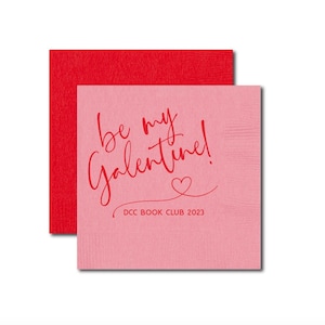 be my galentine napkins, galentines day napkins, galetines party napkins, galentines day party decor, galentines cocktail napkins