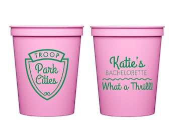 Troop Beverly Hills cups, Beverly Hills bachelorette, Beverly Hills cups, Glamping bachelorette party, Bachelorette cups, personalized cups