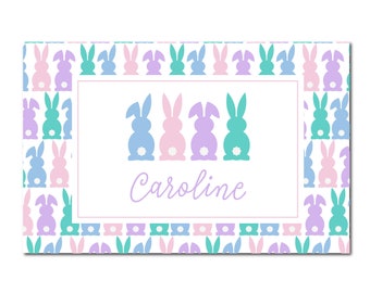 Easter bunny placemat, Personalized Easter placemat, Kids placemat, Personalized placemat for kids, Toddler Easter gift idea, Laminated mat