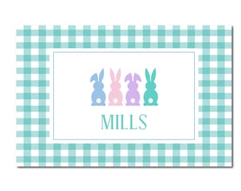 Personalized Easter placemat, Kids Placemat, Easter bunny placemat, Personalized placemat for kid, Easter gift idea for toddlers,