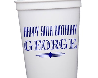 Adult birthday favors, personalized birthday cups, birthday party cups, personalized stadium cups, birthday party decorations