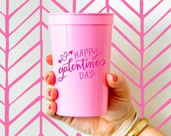 Galetines day decor, Galentine's day cups, Galentines party cups, Galentines day party, ladies celebrating ladies, Personalized cups