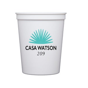 Custom Last Name Frosted Party Cups, Personalized Housewarming Party Supplies, StadiumParty Cups, Casa House of cups, Tequila cups