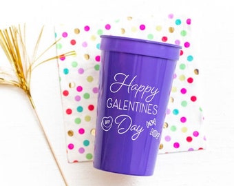 Galentines cups, Galentines party favor, Galentines gift, Valentines cups, Valentines party favor, Personalized cups, Plastic party cups