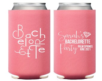 Bachelorette can cooler, Bachelorette party favor, Bachelorette weekend, Bachelorette drink sleeve, Bachelorette gift idea, Pink hugger