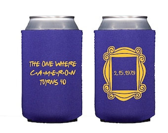 Friends can cooler, Friends theme birthday, The one where, Custom can cooler, Personalized can cooler, Friends theme party favor