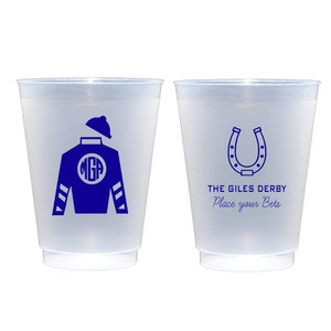 Frosted cups, Kentucky derby party, Derby party cups, Derby party decor, Personalized cups, Shatterproof cups, Place your bets, custom cups