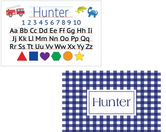 Kids placemat, Laminated placemat, Alphabet Placemat, Personalized placemat, Personalized gift for kids, Toddler placemat, Kids gift idea