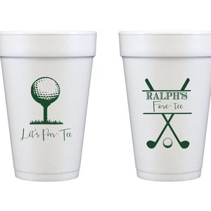 Golf 40th birthday cups, Lets par tee, Fore tee birthday, Golf themed birthday, Personalized birthday cups, Adult birthday favor, Golf cups