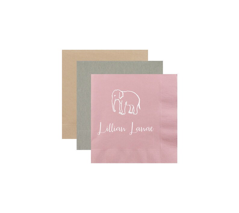 safari baby shower monogrammed napkins personalized napkins personalized cocktail napkin kids birthday party napkins Baby shower napkins