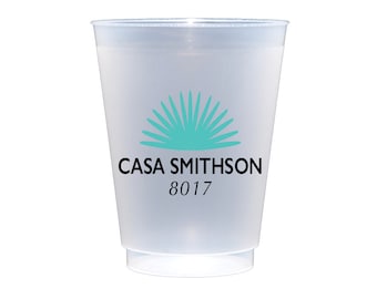 Casamigos cups, Personalized cups, Frosted cups, Casamigos gift, Casamigos decor, Custom Last Name Frosted Party Cups, Tequila cups