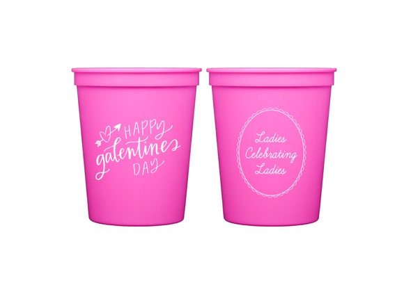 Valentine's Day Party Cups, Galentine's Day Cups, Happy