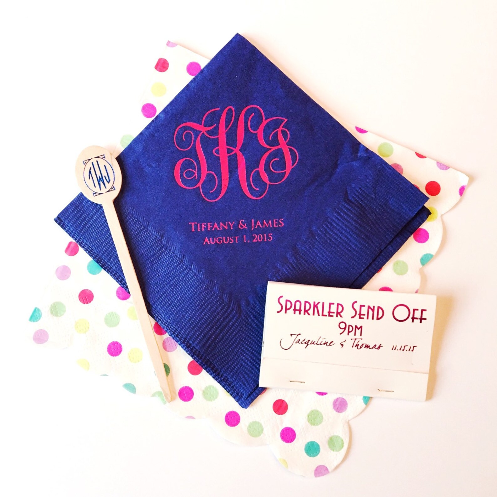 Monogram Cocktail Napkins Reception Napkins Wedding Napkins Etsy