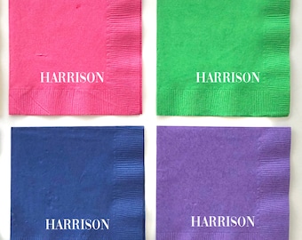 Personalized napkins, Personalized gift, Custom napkins, Foil stamped napkins, Bar cart napkins, Housewarming gift, Housewarming party decor