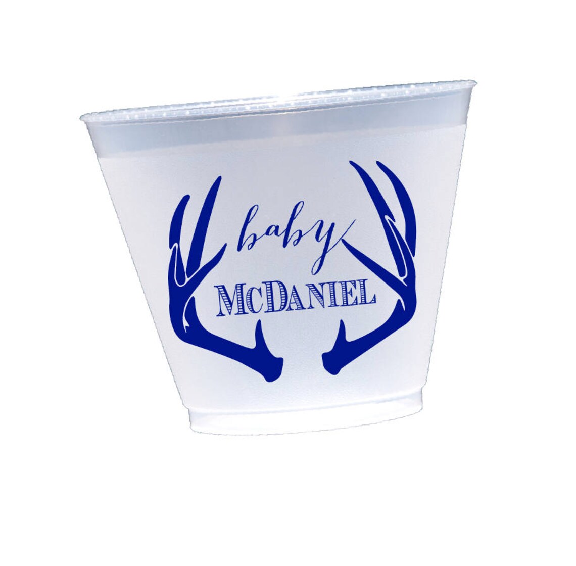 Baby shower cups baby shower party favor Antler cups Rustic Etsy