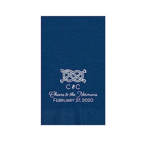 Nautical guest towels, Sailors knot guest towels, Paper guest towels, Personalized paper napkins, Personalized hand towels, Wedding napkins