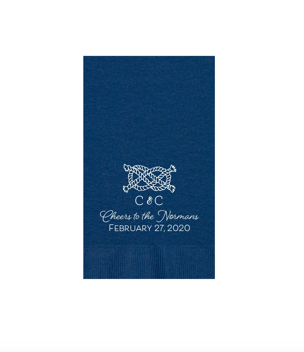Nautical guest towels Sailors knot guest towels Paper guest Etsy