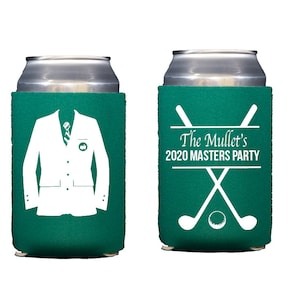 Masters can cooler, Golf party cups, Golf themed party, Golf birthday party, Green jacket cups, Masters viewing party,Golf party can cooler,