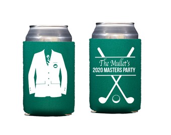 Masters can cooler, Golf party cups, Golf themed party, Golf birthday party, Green jacket cups, Masters viewing party,Golf party can cooler,