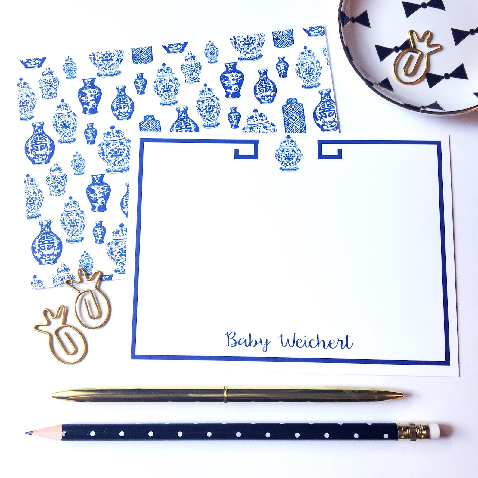 Ginger Jar Notecards Ginger Jar Stationery Blue and White Etsy