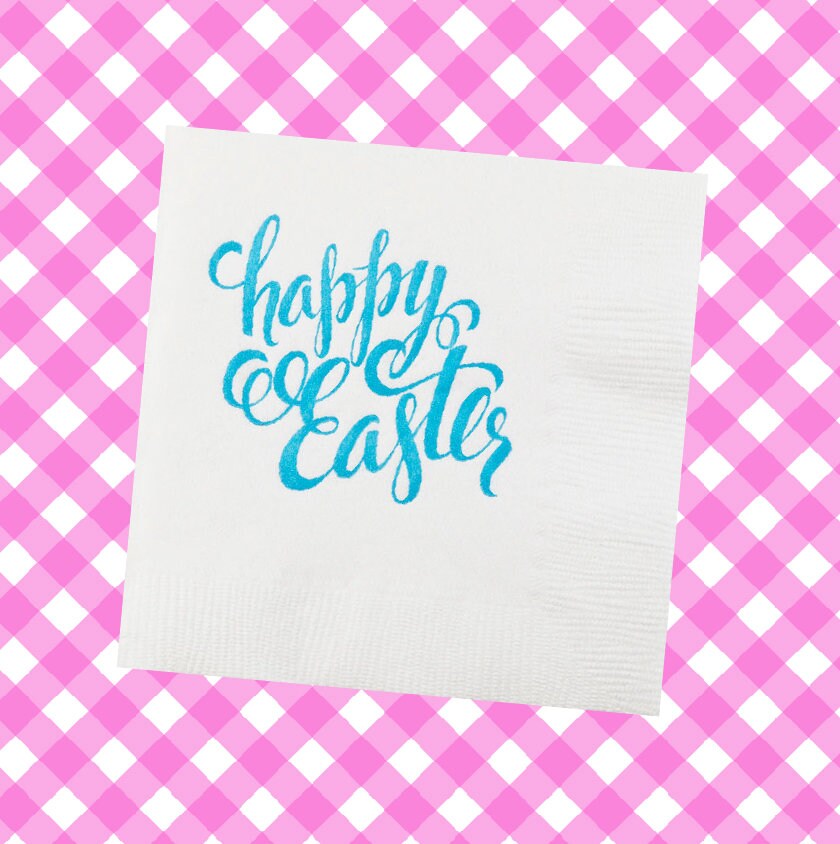 Sale Easter Napkins Happy Eater Napkins Easter Egg Napkins