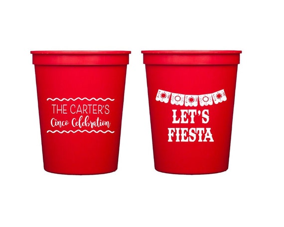 SALE! Fiesta Siesta Tequila Repeat Cinco De Mayo - Set of 10 Cups