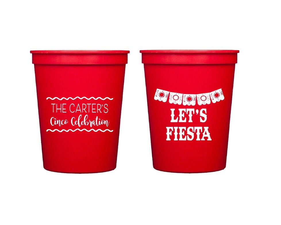 Bestrooi credit Pebish Fiesta cups Fiesta party cups Lets Fiesta Personalized - Etsy België