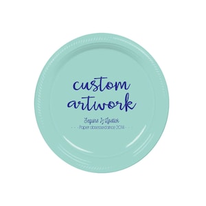 personalized plates, custom plate, plastic party plates, personalized party plates, monogrammed plate, disposable plate, plastic plates