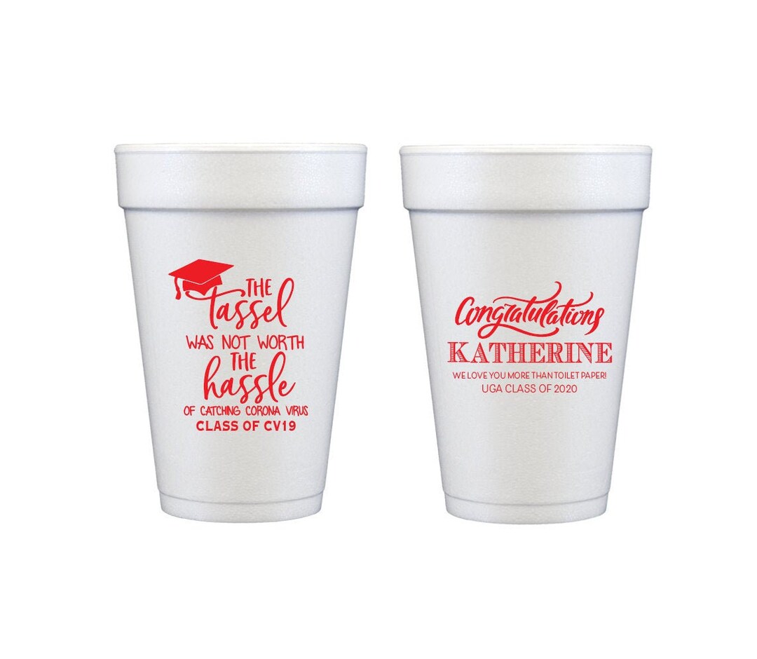 Graduation Cups Grad Party Cups Class of 2020 Cups Etsy